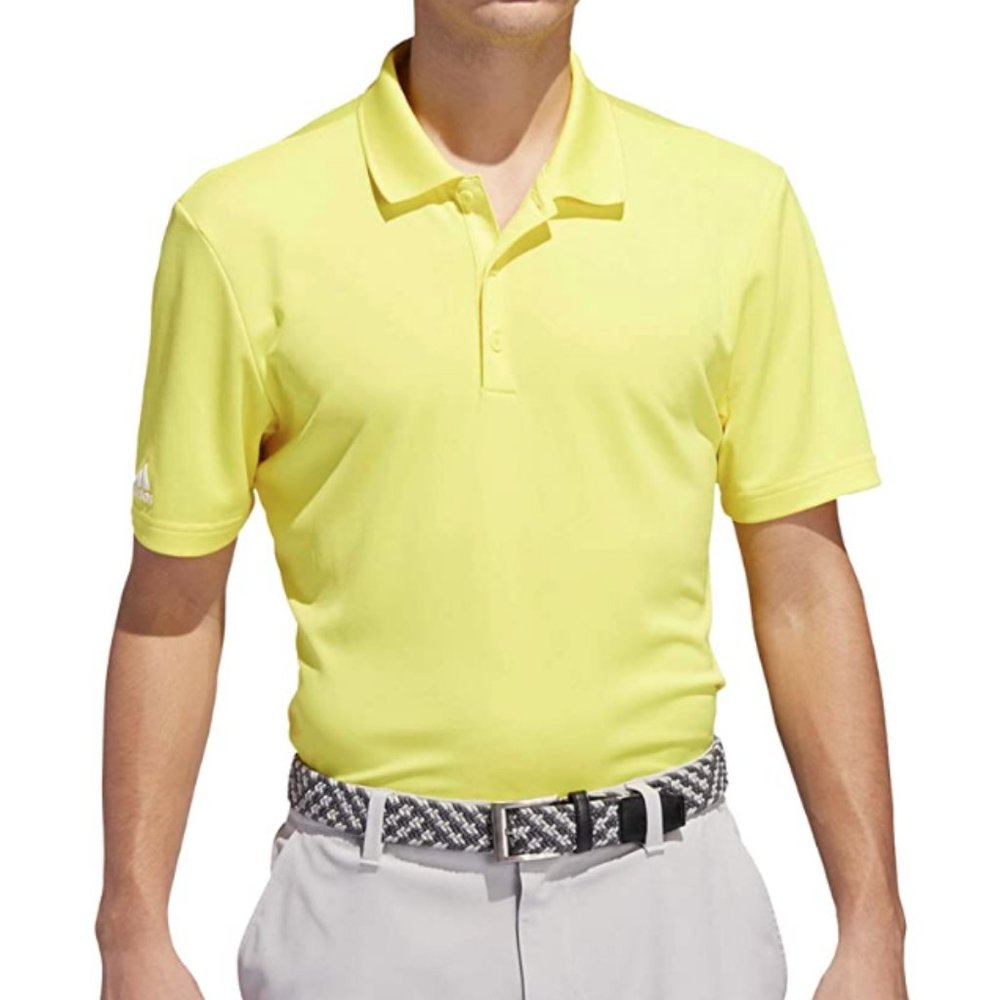 Adidas Solid Golf Blocked Polo
